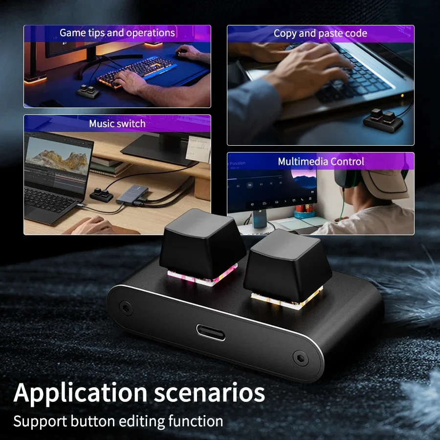 Gaming Keyboard Hot Swappable - Teclado Mecânico Mini Portátil com Fio
