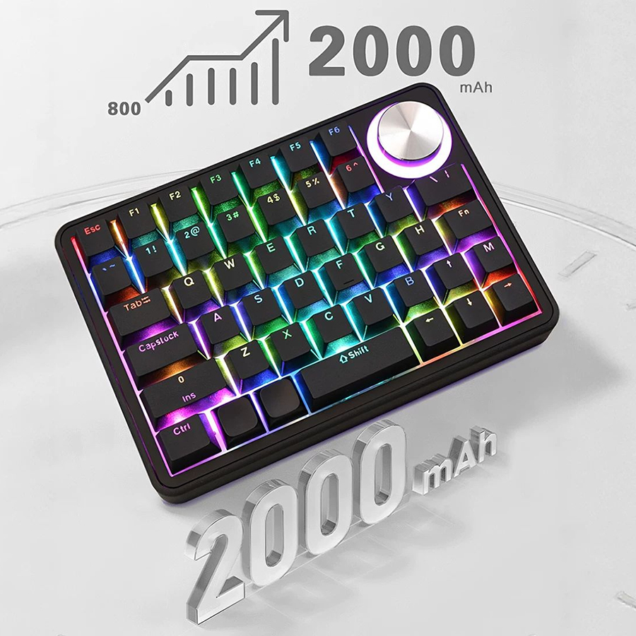 Gaming Keyboard Mini - Teclado Macro Sem Fio 3 Modos