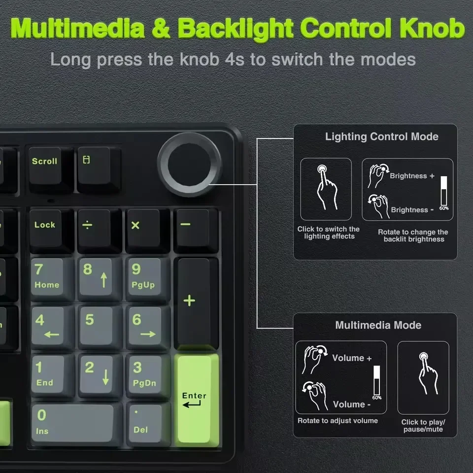 Teclado mecânico sem fio para  - Gaming Keyboard Hot Swappable avaliação e preço
